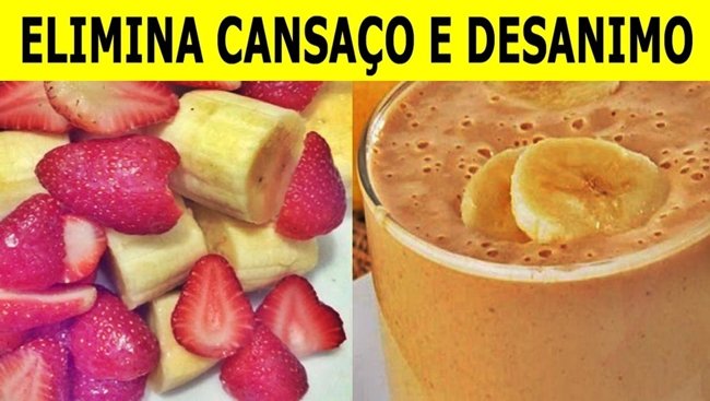 Vitamina com banana para o cansaço físico e mental